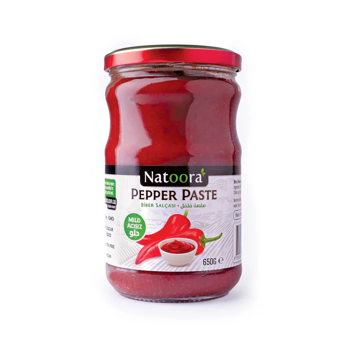 Natoora mild pepper paste 650g product packaging