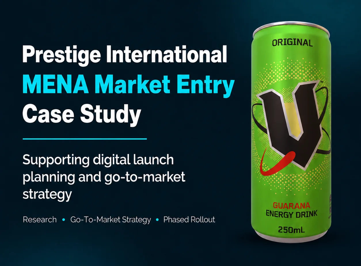 Prestige International — V Energy MENA market-entry case study cover