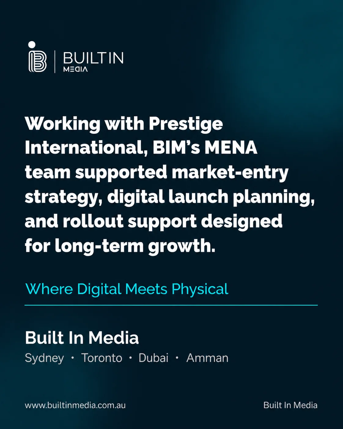 Working with Prestige International on V Energy market-entry strategy, digital launch planning and rollout support — where digital meets physical